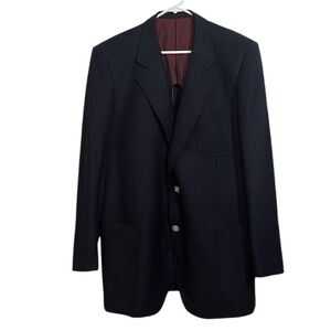 Men’s Eikokuya British House Co Ltd. Navy Wool Double Button Blazer Sz XL